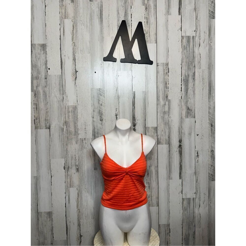 Derek heart orange blouse tank top